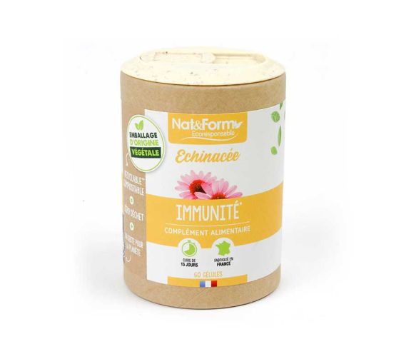 Echinacea natürliche Abwehrkräfte Ecoresponsable Nat&Form - Box mit 60 Kapseln - image 1