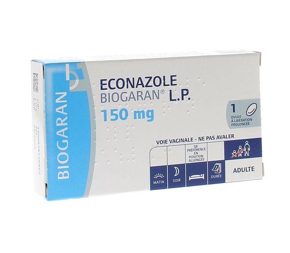 Econazol L.P. 150 mg Biogaran - Packung mit 1 Vaginalzäpfchen