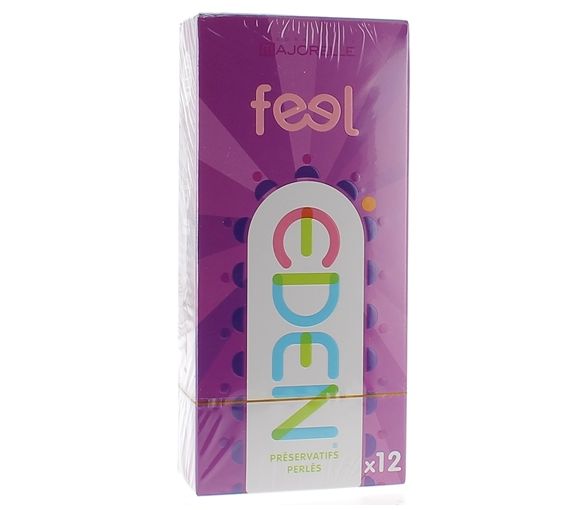 Eden Kondome Feel genoppt Laboratoire Majorelle - Schachtel mit 12 Kondomen