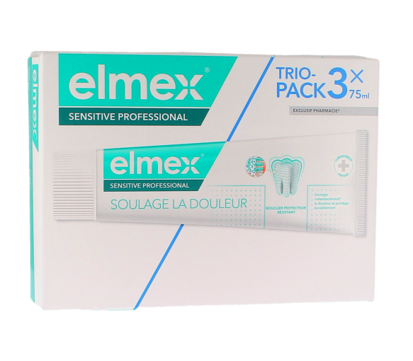 Elmex sensitive professional Zahnpasta - 3er Pack mit 75 ml Tuben - image 1