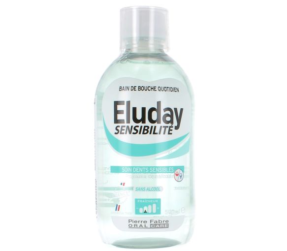 Eluday Sensibilität Mundspülung Pierre Fabre - Flasche mit 500 ml + Dosierbecher