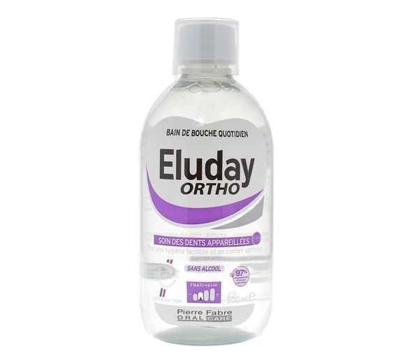 Eluday Mundspülung für zahnärztliche Pflege ohne Alkohol Pierre Fabre - Flasche mit 500 ml