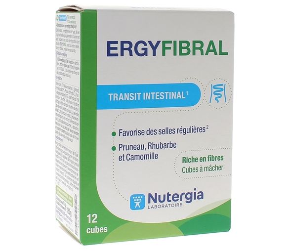 Energy Fibral Darmtransit Nutergia - Schachtel mit 12 Würfeln