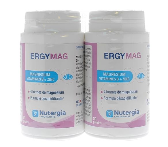 Ergymag Magnesium Nutergia - 2er Pack mit 90 Kapseln