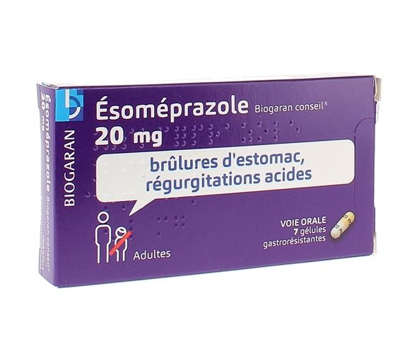 Esomeprazol 20 mg Biogaran Beratung - 7 magensaftresistente Kapseln