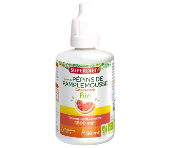 Bio Grapefruit Seed Extract 1600mg Super Diet - 50ml Dropper Bottle