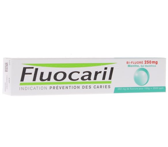 Zahngel Minze bi-fluorid 250 mg Fluocaril - Tube mit 75 ml