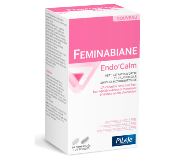 Feminabiane Endo'Calm PiLeJe - Packung mit 60 Tabletten und 30 Kapseln