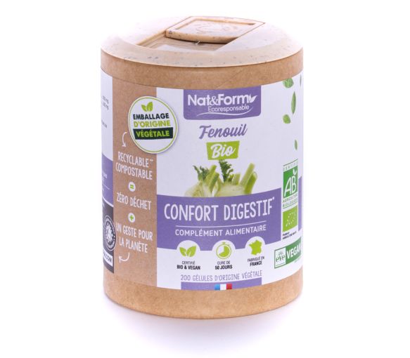 Bio-Fenchel Ecoresponsable Nat&Form - Dose von 200 Kapseln - image 1