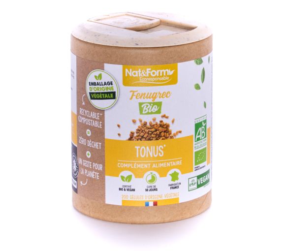 Bio-Fenugreek Tonus Nat&Form - Dose von 200 Kapseln - image 1