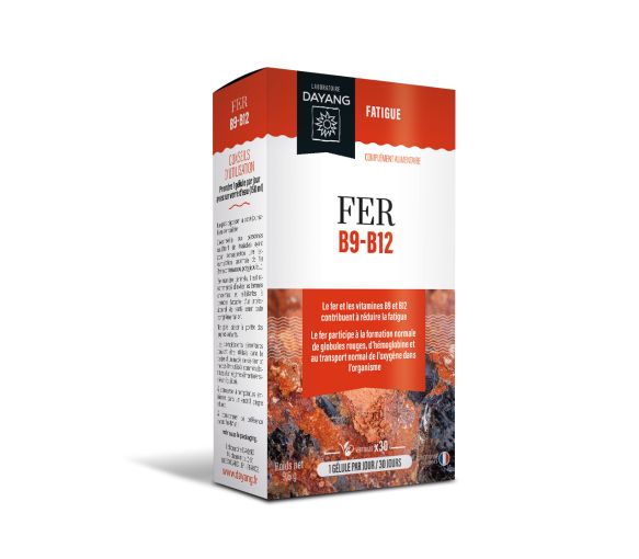 Eisen B9 B12 Dayang - Packung mit 30 pflanzlichen Kapseln