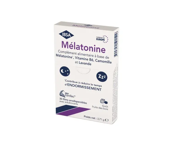 Melatonin 1,9 mg Waldfruchtgeschmack Ibsa FilmTec - Packung mit 30 orodispersiblen Filmen - image 1