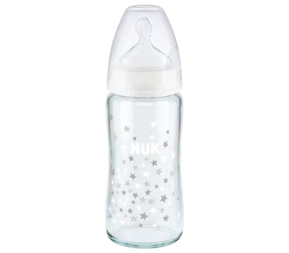 First Choice + Glasflasche 0-6 Monate NUK - Flasche mit 240 ml - image 1