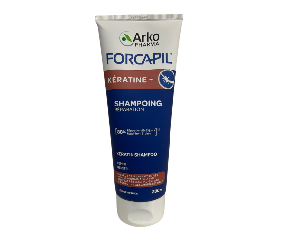 Forcapil Shampoo Kératin+ stärkend/reparierend Arkopharma - Tube mit 200 ml