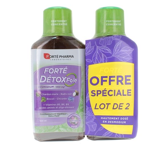 Forté DetoxLeber Desmodium Forté Pharma - 2er-Pack mit 500ml Flaschen