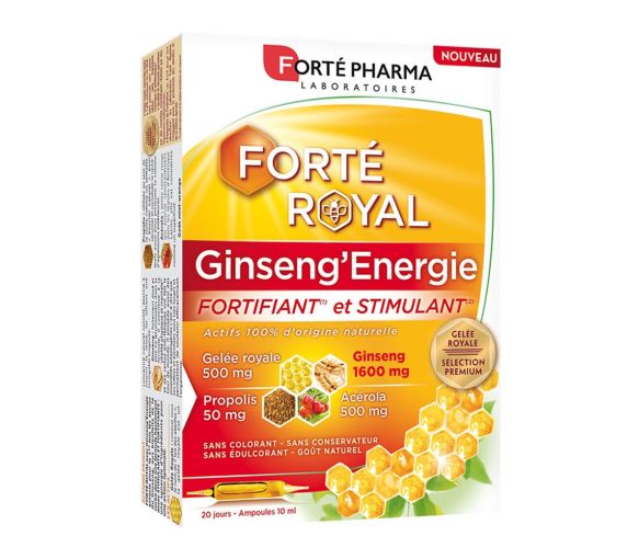 Forté Royal Ginseng'Energie stärkend & anregend Forté Pharma - 20 Ampullen zu 10ml