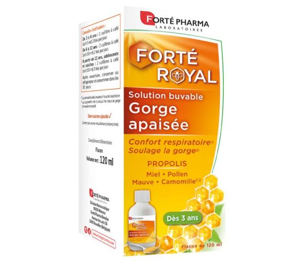 Forté Royal Lösung zum Trinken beruhigt den Hals Forté Pharma - Flasche mit 120 ml - image 1