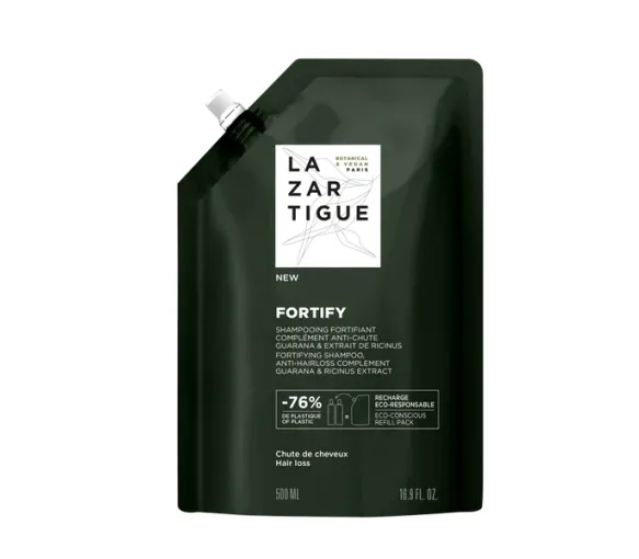 Fortify Anti-Hair Loss Strengthening Shampoo Lazartigue - 500ml Eco-Refill