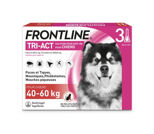 Frontline Tri-Act Hunde 40-60 kg - 3 Pipetten zu 6 ml - image 1