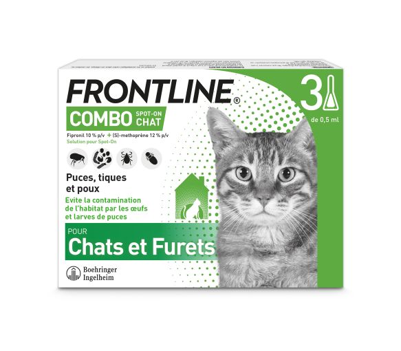 Frontline Combo für Katzen und Frettchen - 3 Pipetten à 0,5 ml - image 1