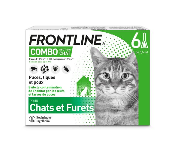 Frontline Combo für Katzen und Frettchen - 6 Pipetten à 0,5 ml - image 1