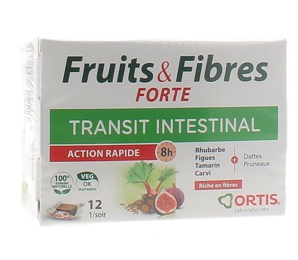 Früchte & Fasern starker Darmtransit schnelle Wirkung Ortis - Schachtel mit 12 Würfeln