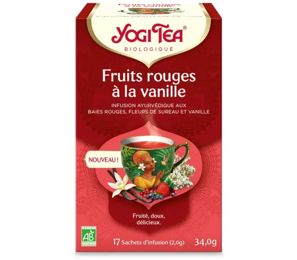 Rote Früchte mit Vanille Yogi Tee - Box mit 17 Beuteln