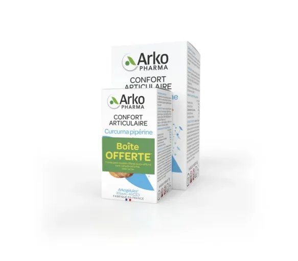 Arkogélules Kurkuma Piperin Gelenkkomfort Bio Arkopharma - Packung mit 130 Kapseln + 40 geschenkt