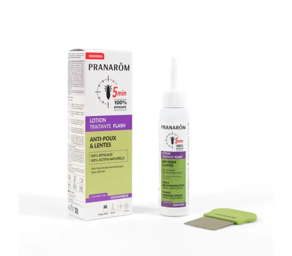 Aromapoux Behandlungslotion Blitz gegen Läuse & Nissen Pranarôm - Flasche mit 100 ml