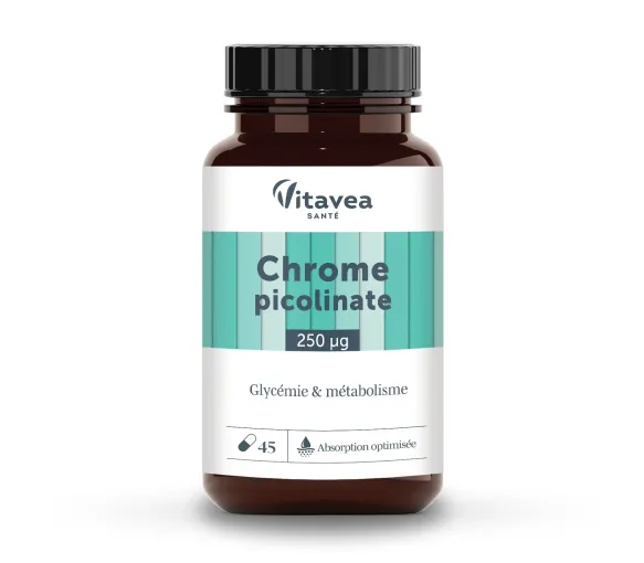 Chrome-Picolinat Blutzucker und Stoffwechsel Vitavea - Dose mit 45 Kapseln