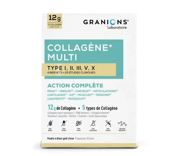 Collagen+ Multi Typ I-II-III-V-X Granions - Dose von 260g