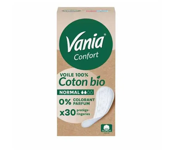 Komfort Bio-Baumwoll-Slipeinlagen normal Vania - Schachtel mit 30 Slipeinlagen - image 1