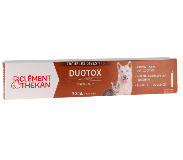 Duotox Verdauungsstörungen Hunde und Katzen Clément Thékan - orale Paste von 30g mit Spritze - image 1