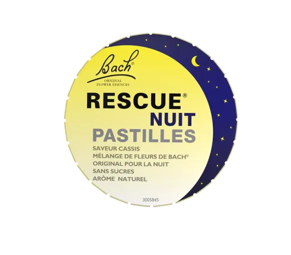 Bach-Blüten Rescue Nacht Pastillen Cassis Geschmack Famadem - 50g Dose - image 1