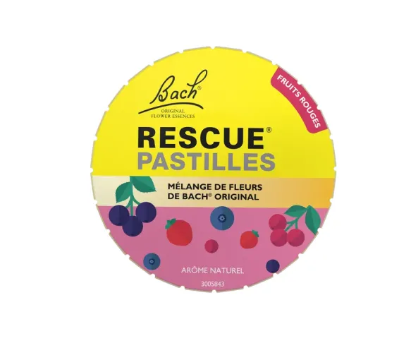 Bach-Blüten Rescue Pastillen Geschmack rote Früchte Famadem - Dose mit 50 g - image 1