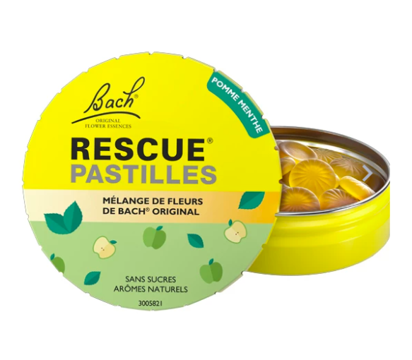 Bach-Blüten Rescue Pastillen Geschmack Apfel-Minze Famadem - Dose mit 50 g - image 1