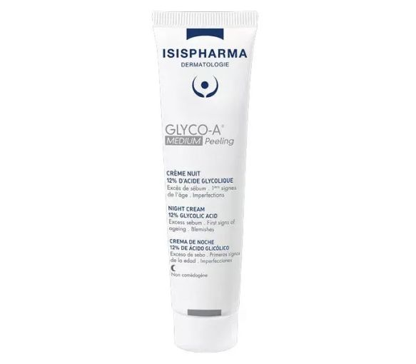 Glyco-A Medium Peeling Nachtcreme 12% Glykolsäure Isispharma - Tube mit 30ml