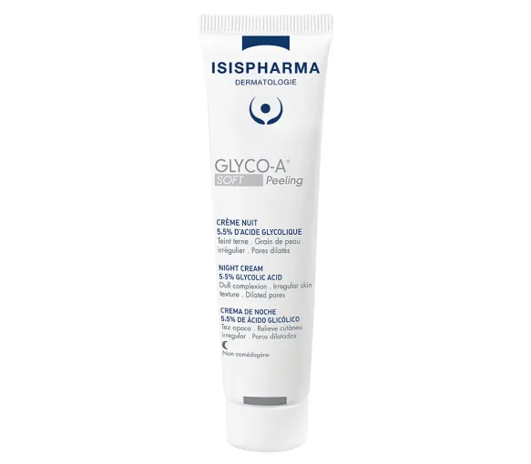Glyco-A Soft Peeling Nachtcreme 5,5% Glykolsäure Isispharma - Tube mit 30ml