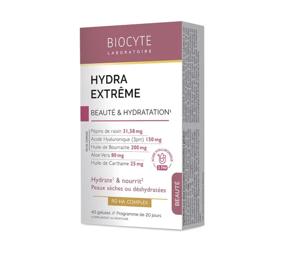 Hydra Extreme Schönheit und Hydratation Biocyte - Packung mit 40 Kapseln