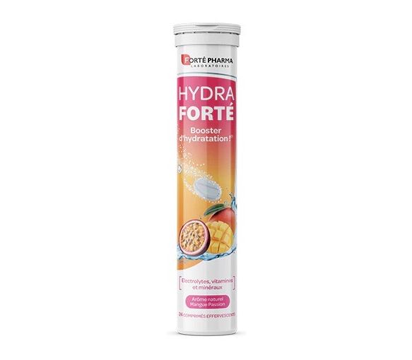 Hydra Forté Feuchtigkeitsbooster mit natürlichem Aroma Mango-Passionsfrucht von Forté Pharma - 24 Brausetabletten - image 1