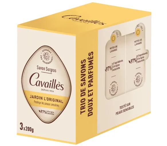 Garten L'Original Überfettende Seife pro-regenerierend Rogé Cavaillès - 3x200g