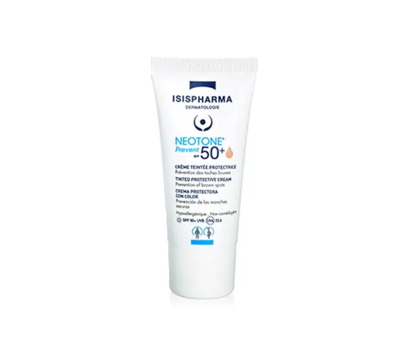 Neotone Prevent Getönte Schutzcreme SPF50+ mittlerer Farbton Isispharma - Tube mit 30ml
