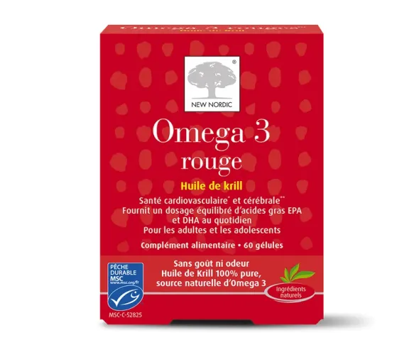 Omega 3 rot New Nordic - Dose von 60 Kapseln