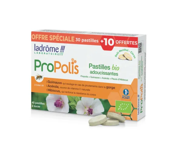 BIO Propolis Ladrôme Weichmacherpastillen - 30 Pastillen + 10 geschenkt