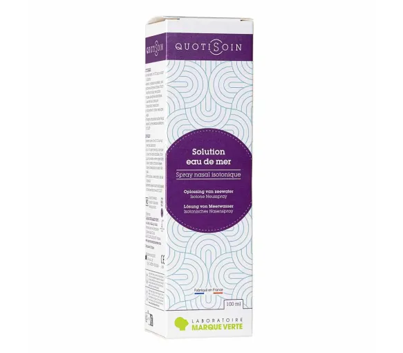 Quotisoin Lösung Meerwasser isotonisches Nasenspray Marke Grün - Spray von 100 ml