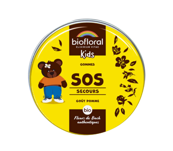 SOS Hilfe Kinder Apfel Biofloral - Dose mit 45 Gummis