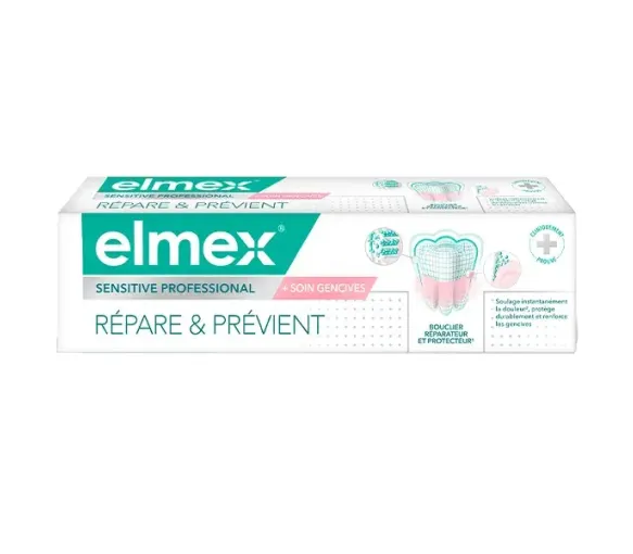 Sensitiver professioneller Zahnpasta für Zahnfleischpflege Elmex - Tube mit 75 ml