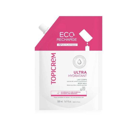 Ultra-feuchtigkeitsspendende Körpermilch Topicrem - Eco-Nachfüllpackung von 500 ml
