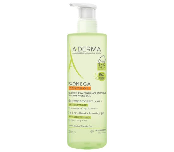 Exomega Control Gel reinigende Emulsion 2 in 1 A-Derma - Flasche mit 500 ml - image 1