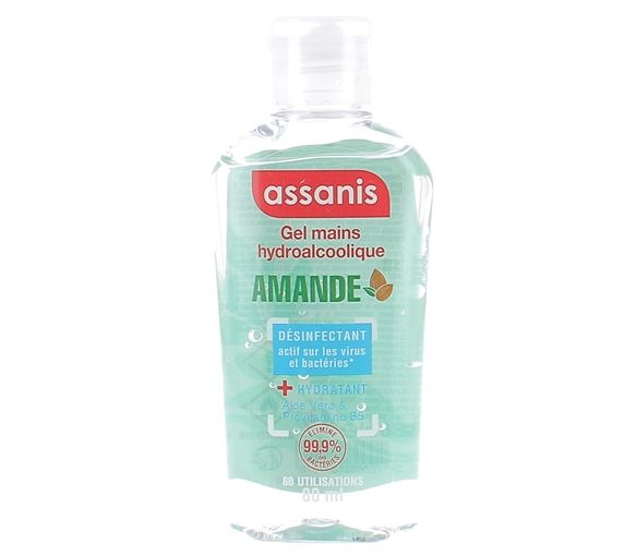 Handdesinfektionsgel Pocket Mandelduft Assanis - 80 ml Flasche